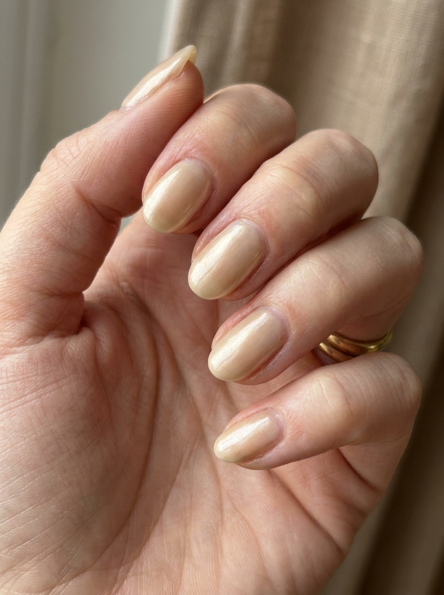 Beige Glazed Nails als Beige Nägel Ideen Inspiration 2026